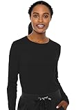 Med Couture Women's 'Activate' Performance Long Sleeve Knit Tee, Black, X-Large