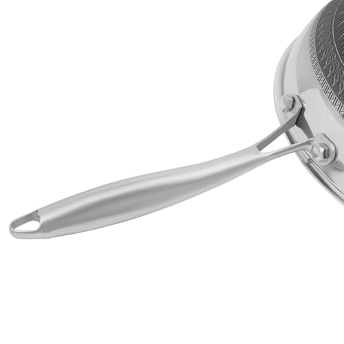 Wok de acero inoxidable 14.2 pulg con tapa y mango miniatura 7