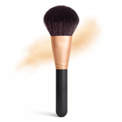 Pincel de Base Profissional Premium, Cerdas Ultra Macias e Densas, Acabamento Uniforme Natural – Ideal para Base Líquida, Cremosa e em Pó