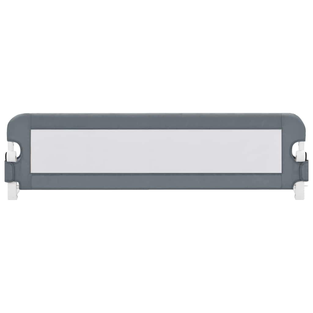 Barriera di sicurezza per letto bambino, grigio 120 x 42 cm