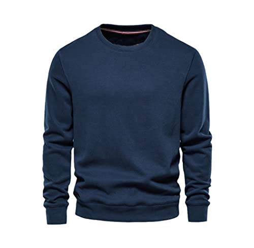 Sweat à capuche coton homme marine taille L sweat décontracté uni