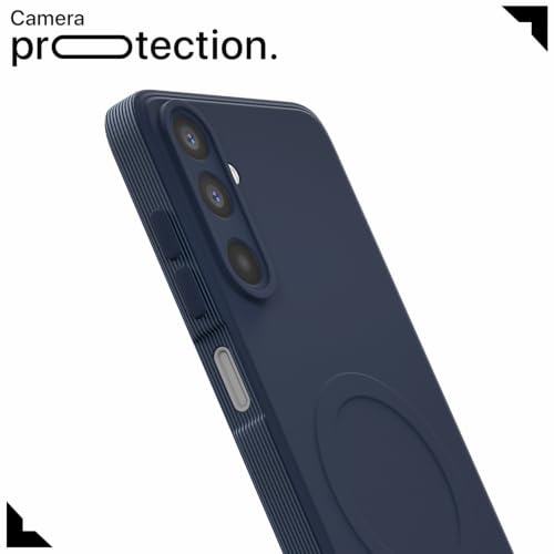 Image of Pikkme Back Cover for Samsung Galaxy M47 5G Soft Matte Silicone Mag-Safe Design (Mag-Safe Not Support) Camera Protection | Slim Fit Bumper Cover (Blue)