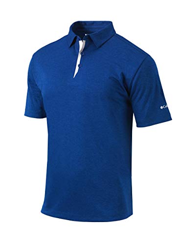 Polo de golf bleu respirant Columbia Omni-Wick grand confort taille L