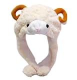 [JUNNY] 被り物 帽子 アニマル コスチューム コスプレ 着ぐるみ 動物 小物 羊 ひつじ (イエロー)
