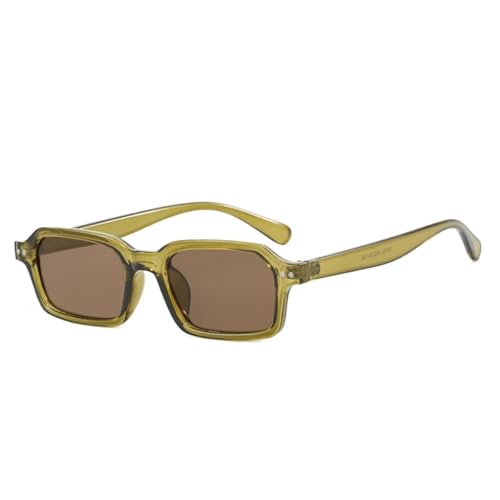 Lunettes de soleil rétro rectangulaires style punk chic avec rivets