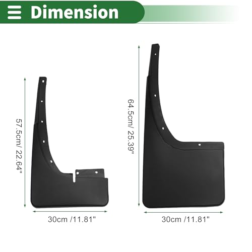 Image of Motoforti Mud Flaps Splash Guards Mud Guards for Ford for Ranger T6 /T7 2011-2018 W /Mount Accessories