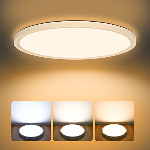 Plafoniera Led Soffitto Moderna, 24W 3000K Plafoniera Led Rotondo, Plafoniere da Ufficio di