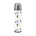 Sawhonn Bohème Dot Plume Bouteille d'eau en Acier Inoxydable Thermos sans BPA 500ML Double Paroi Vide Gourde Bouteille Isothermes pour Sport école Café Thé