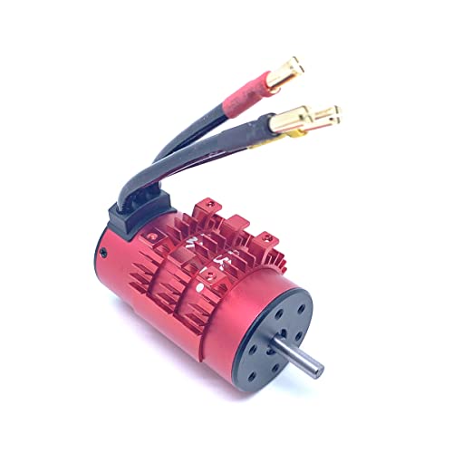 Kingval Replacement 3665 3500Kv Waterproof Brushless Motor Shaft 5Mm With Heat Sink Compatible With 1/10 Rc Car #TOP1