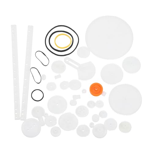 MECCANIXITY Plastic Gear Set Small Motor Gears Module 0.5 for DC Motor DIY Accessories Model Toys RC Car Robot with Belts Pack of 34