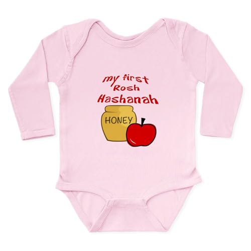 CafePress My First Rosh Hashanah Body Suit Cute Long Sleeve Infant Baby Bodysuit Romper