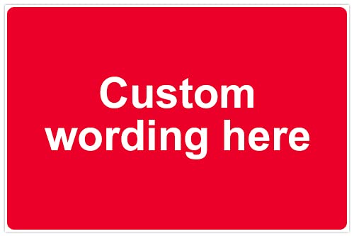 Design A Sign/Custom Sign Builder - Choice Of Coloured Background - Landscape (1mm Rigid Plastic, 300 X 200 Mm - View #7