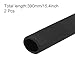 uxcell Pipe Insulation Tube Foam Tubing for Handle Grip Support 27mm ID 37mm OD 390mm Length Heat Preservation Black 2pcs