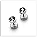 Xusamss Fashion Stainless Steel Twelve Constellation Barbell Stud Earrings