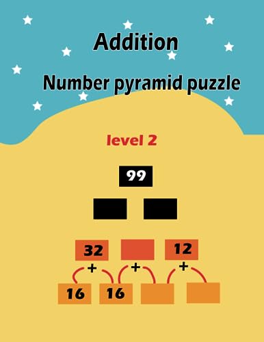 Addition Number Pyramid Puzzle: Number Pyramid Puzzle With Answers,100 Pages, Solve An Addition Pyramid Puzzle, Logical Puzzle
