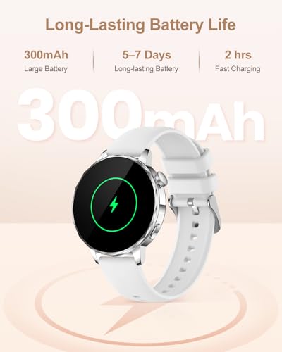 Image of Smart Watch for Women, 1.27 Inch HD Touchscreen, Bluetooth Calling, Heart Rate & Sleep Tracking, 100+ Sports Modes, IP68 Waterproof Fitness Tracker for Android & iPhone