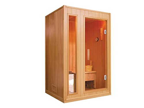 Vente-Unique - Sauna Traditionnel Finlandais 2 Places Gamme Prestige MALMÖ II - L120*P105*H190 cm