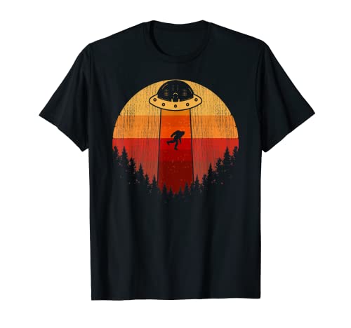 Bigfoot UFO Abduction Drôle Sasquatch Aliens T-Shirt