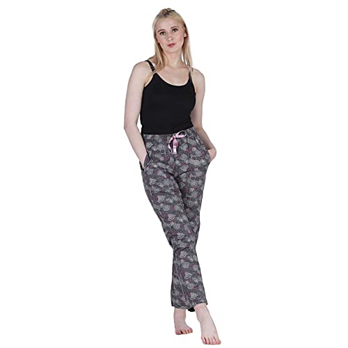 Image of Women's Cotton Printed Night Pyjama with Two Pockets
