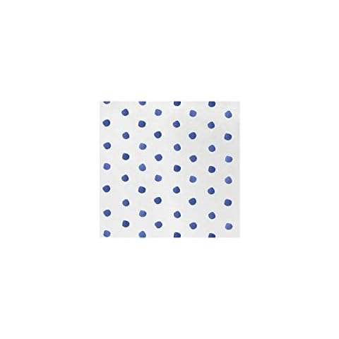 Vietri Papersoft Napkins Blue Dot Cocktail Napkins, 20pcs Cover