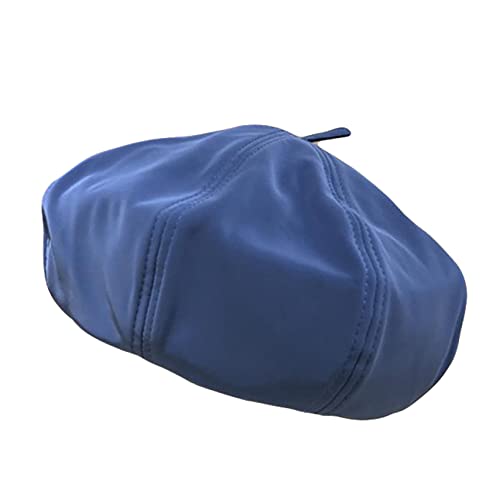 French Beret Women's Octagonal Hat Spring Summer Retro Artist Beret Cotton Flat Cap Thin Beanie Hat Solid Color Soft Dome Hat White #TOP4