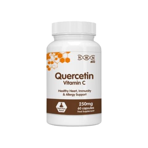 NMN Bio - Quercetin 250mg with Vitamin C and Citrus Bioflavonoids - 60 Capsules Cover