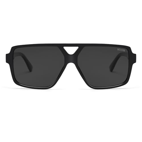 SOJOS Retro Oversized Square Polarized Sunglasses for Women and Men Vintage Shades Classic Large Sun Glasses SJ26183