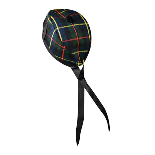 Image of Glengarry Cap-Traditional Scottish Hat, Acrylic Wool Tartan Glengarry hat, Kilts /Bagpipes Accessories