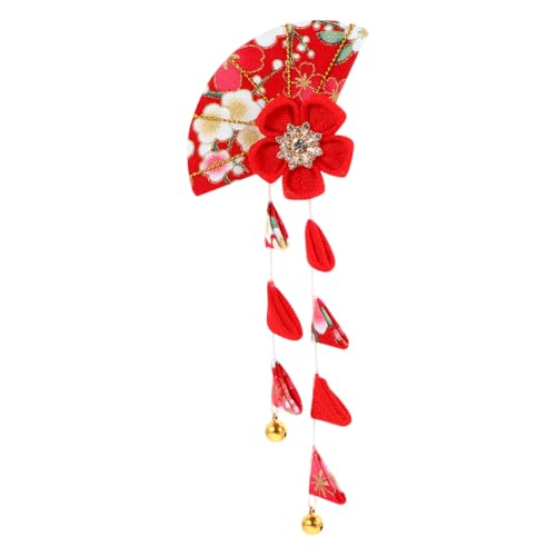 Beatifufu Japanese Kimono Hair Accessories Tassel Kanzashi Hair Clip Lightweight Floral Ornament for Women Traditional Style