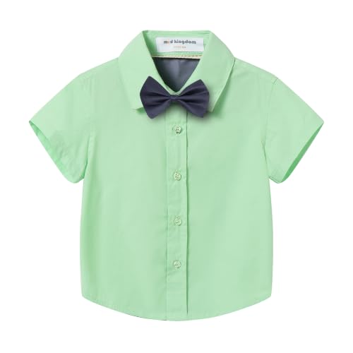 Image of Mud Kingdom Little Boys Dress Shirts Short Sleeve Cute Summer