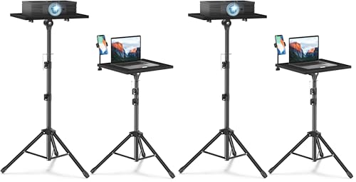 Image of Facilife Projector Stand Tripod - Laptop Tripod Projector Stand Adjustable Height 22 to 47 Inch, Projector Tripod Stand, Tripod for Porjector, Projector Stand for Outdoor Movies (Pack of 2)