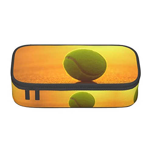 Estuche grande con diseño de ballenas saltando de gran capacidad para adolescentes, niños, niñas, estudiantes, trabajo, oficina, Pelota de tenis, One Size, Maleta