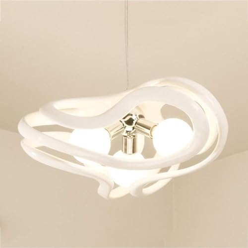 Lustre de bar nordique blanc pour restaurant et salon chic