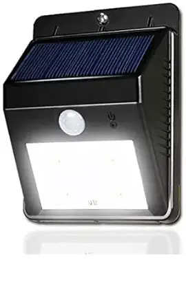 Auto on at Night 20 LED Weatherproof Wireless Security Wall Light and Lighting, Patio, Garden, Landscape, Deck, Shed, Lawn (Black) Solar Light Set (Wall Mounted Pack of 1)