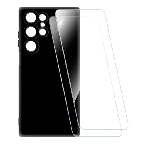 ESCAMOT �v�����g�P�[�X + 2�������K���X�t�B���� Oukitel C61 Pro �Ƃ̌݊�������, �Ռ��z���\�t�g�J�o�[ HD�N���A (�u���b�N)