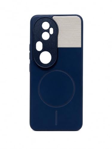 Image of Bintage Mac Safe Design Hard Slim Back Case | Soft Border Camera Protect | Dual PU Leather Finish Back Cover Compatible for Vivo T4 Ultra 5G - Royal Blue