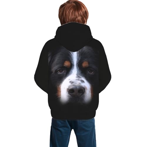 Bernese Mountain Dog Boy, Girls Sports Shirt Youth Pullover Fashion Hooded Sweatshirt2