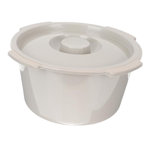 Pot de chambre plastique avec couvercle seau commode pour accessoire chaise percée