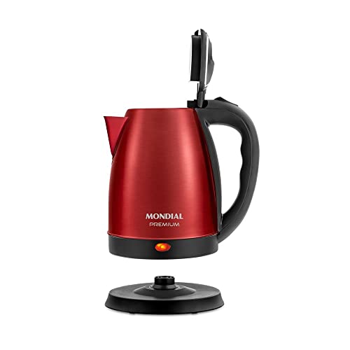 Chaleira Elétrica Mondial Pratic Inox CE-06-R CHALEIRA ELÉTRICA-127V-VERMELHO/INOX