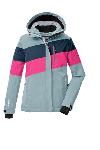 Chaqueta de esquí Killtec Ksw 197 para niñas con capucha y protección contra la nieve en color gris