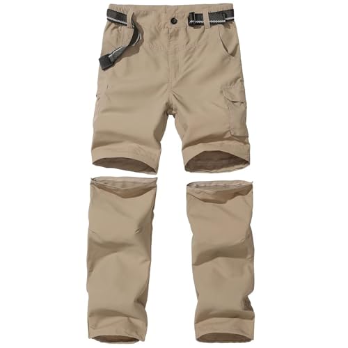 Boy’s Scout Pants Hiking Quick Dry Zip Off Pants Convertible Outdoor Climbing Casual Trouser Kids Youth Cargo Pants
