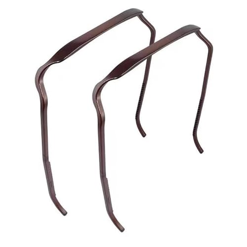 BRIOTA Sunglasses Headbands, 2 Pcs Plastic Square Headband Set, Brown Square Headband, Invisible Hair Hoop, Unisex Hairstyle Fixing Tool for Styling and Securing Curly Hair