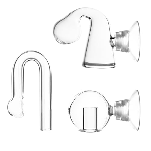 BEELUKY 3 Pièces Moniteur de CO2 pour Aquarium Test de CO2 pour Aquarium Drop Checker CO2 en Verre Test de Réservoir de Poisson Kit de CO2 Aquarium Accessoires pour Les Usines D'aquarium (3 Formes)
