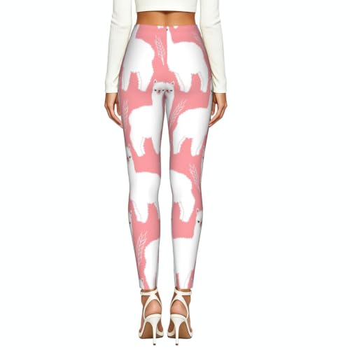 Leggings elásticos de llama alpaca con ajuste cómodo de longitud completa para mujer 4
