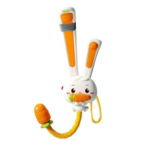 Juguete pulverizador de baño para niños - Hace que el momento del baño sea divertido con juegos de agua, alcachofa de ducha con forma de conejo de diseño, bomba manual + mango fácil de