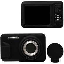Leayjeen Silicone Protective Case Compatible with Kodak PIXPRO FZ55 Camera, Kodak FZ55 Camera Silicone Protective Soft Shell, with Detachable Lens Cover Photography Protective Case Black