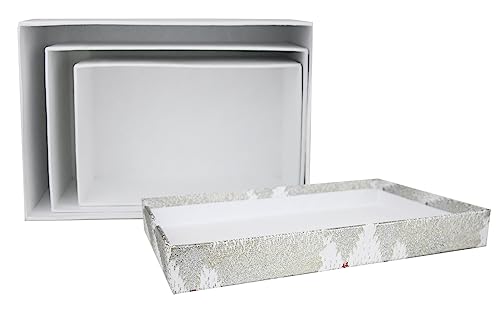 Boîtes cadeaux en papier de coton rigide rectangle motif pailleté