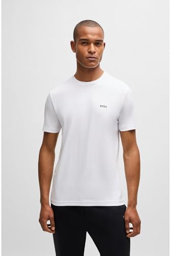 Boss Para Hombre. 50506373 Camiseta Elastic Blanco (Xl), Casual, AlgodóN, Manga Corta - 8