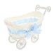 Zerodeko 1PC Baby Stroller for Dolls, Candy Container Basket Desktop, Wedding Woven Flower Basket Decoration, Imitation Toys Doll Stroller