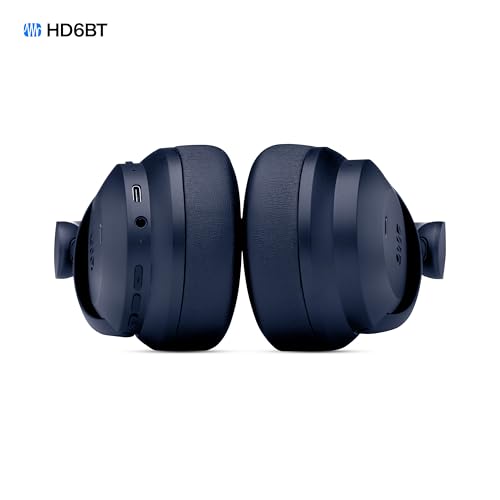 Image of PreSonus Eris HD6BT - Over-Ear Closed-Back Wireless Headphones, Bluetooth, ANC Noise Cancelling, Up to 60 Hours Battery Life, Studio Headphones for Mixing, Monitoring, Recording, Midnight Blue